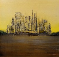 Irtiza Kazmi, 20 x 20 inches, Acrylics on Canvas, Landscape Painting, AC-IRTK-051